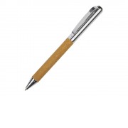 Шариковая ручка из переработанной стали и переработанной кожи Venera, коричневая