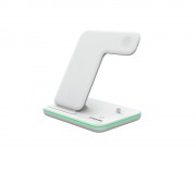 Беспроводное зарядное устройство для гаджетов 3-в-1 с технологией QI Canyon WS-302 (CNS-WCS302W), белый