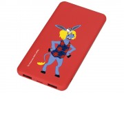 Внешний аккумулятор Бременские музыканты, 5000 mAh, красный