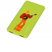 Внешний аккумулятор Бременские музыканты, 5000 mAh, зеленое яблоко