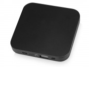 Портативное зарядное устройство на 4000 mAh с литий-полимерной батареей в компактном корпусе из металла, черный