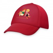 Бейсболка с сеткой Карлсон, красный/красный