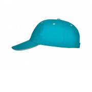 Бейсболка Panel унисекс, бирюзовый