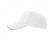 Бейсболка Eris унисекс, белый/черный