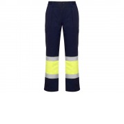 Брюки Soan, нэйви/неоновый желтый