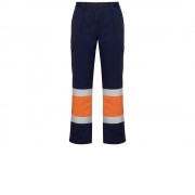 Брюки Soan, нэйви/неоновый оранжевый