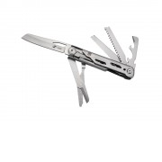 Нож перочинный Stinger, 112 мм, 9 функций, материал рукояти: нержавеющая сталь (серебристый)