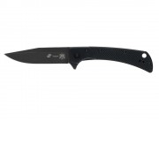 Нож складной Stinger, 102 мм, (черный), материал рукояти: нержавеющая сталь, стеклотекстолит G10