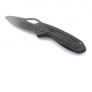Нож складной Stinger, 80 мм, (чёрный), материал рукояти: алюминий (чёрный)