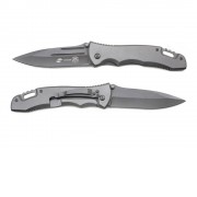 Нож складной Stinger, 102 мм, (серый), материал рукояти: нержавеющая сталь (серый)