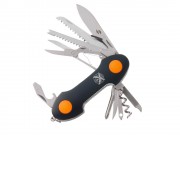 Нож перочинный Stinger, 96 мм, 15 функций, материал рукояти: алюминий, PP (черный/оранжевый)