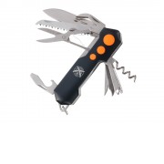 Нож перочинный Stinger, 96 мм, 15 функций, материал рукояти: алюминий, PP (черный/оранжевый)