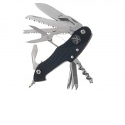 Нож перочинный Stinger, 96 мм, 15 функций, материал рукояти: алюминий (черный)