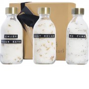 Подарочный набор солей для ванны Wellmark Just Relax 3 предмета 200 мл - прозрачный