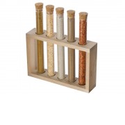 Набор Delish из пяти специй в подставке из бука