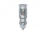 Автомобильное зарядное устройство VA4225 с кабелем MFi Lightning, прозрачный