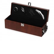 Набор аксессуаров для вина в подарочной коробке Fabrizio, коричневый