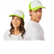 Бейсболка под сублимацию с сеткой Newport, зеленое яблоко/белый