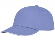 Пятипанельная кепка-сендвич Styx, светло-синий