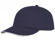 Пятипанельная кепка-сендвич Styx, темно - синий