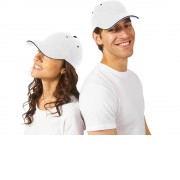 Бейсболка New Castle 6-ти панельная, белый/темно-синий