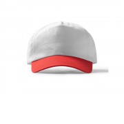 Бейсболка FREYA 5-ти панельная, белый/красный