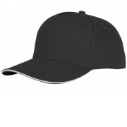 Пятипанельная кепка-сендвич Ceto, черный