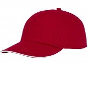 Пятипанельная кепка-сендвич Styx, красный