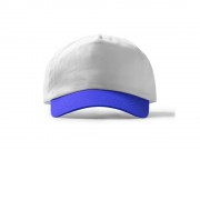 Бейсболка FREYA 5-ти панельная, белый/синий
