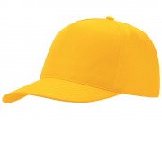 Бейсболка Poly 5-ти панельная, золотисто-желтый