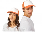 Бейсболка под сублимацию с сеткой Newport, оранжевый/белый