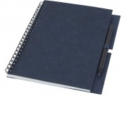 Блокнот Luciano Eco на пружине, с карандашом, средний, синий
