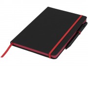Блокнот Noir Edge среднего размера, черный/красный