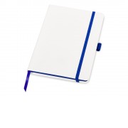 Блокнот ColorNote White, твердая обложка A5, 80 листов, белый с синим