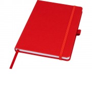 Блокнот Honua форматом A5 из переработанной бумаги с обложкой из переработанного ПЭТ, красный