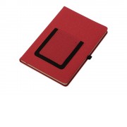 Блокнот Pocket 140*205 мм с карманом для телефона, красный