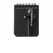 Мини-блокнот ARCO с шариковой ручкой, черный