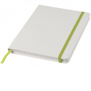 Блокнот Spectrum A5 с белой бумагой и цветной закладкой, белый/лайм