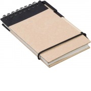 Блокнот А7 Zuse с ручкой шариковой, черный