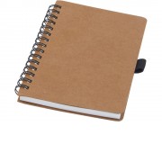 Блокнот Cobble на пружине, формат A6, изготовленный из переработанного картона, с листами из каменной бумаги, натуральный