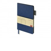 Блокнот А5 Boston, синий с серым срезом