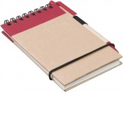 Блокнот А7 Zuse с ручкой шариковой, красный