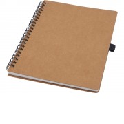 Блокнот Cobble на пружине, формат A5, изготовленный из переработанного картона, с листами из каменной бумаги, натуральный