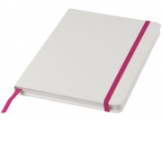 Блокнот Spectrum A5 с белой бумагой и цветной закладкой, белый/розовый