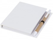 Цветной комбинированный блокнот с ручкой, белый