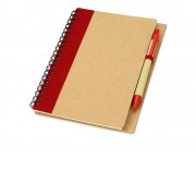 Блокнот Priestly с ручкой, красный