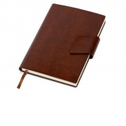 Бизнес блокнот А5 Monoi с клапаном, твердая обложка, 128 листов, коричневый