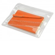 Набор канцелярский Softy: блокнот, линейка, ручка, пенал, оранжевый