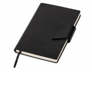 Бизнес блокнот А5 Monoi с клапаном, твердая обложка, 128 листов, черный