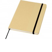 Nelida блокнот формата А5 в твердой обложке из переработанного картона - сплошной черный